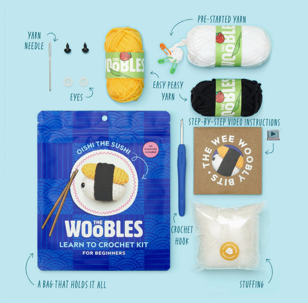 The Woobles Oishi Sushi Beginner Crochet Kit