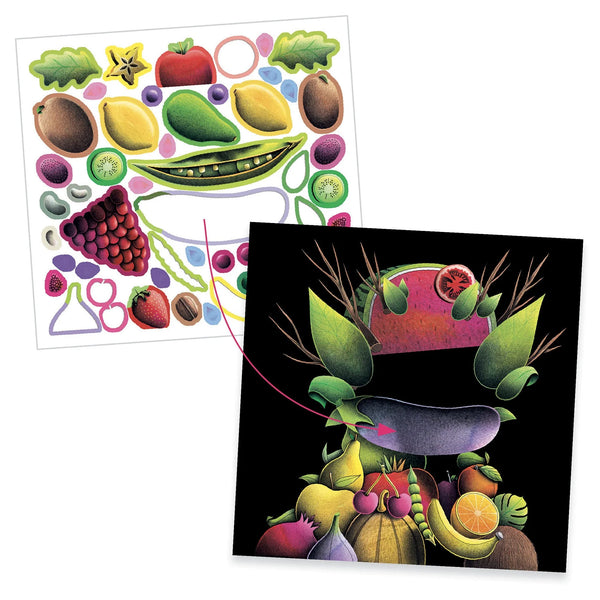 Spring Vegetables Inspired by Arcimboldo Sticker Collage Art Kit by Djeco