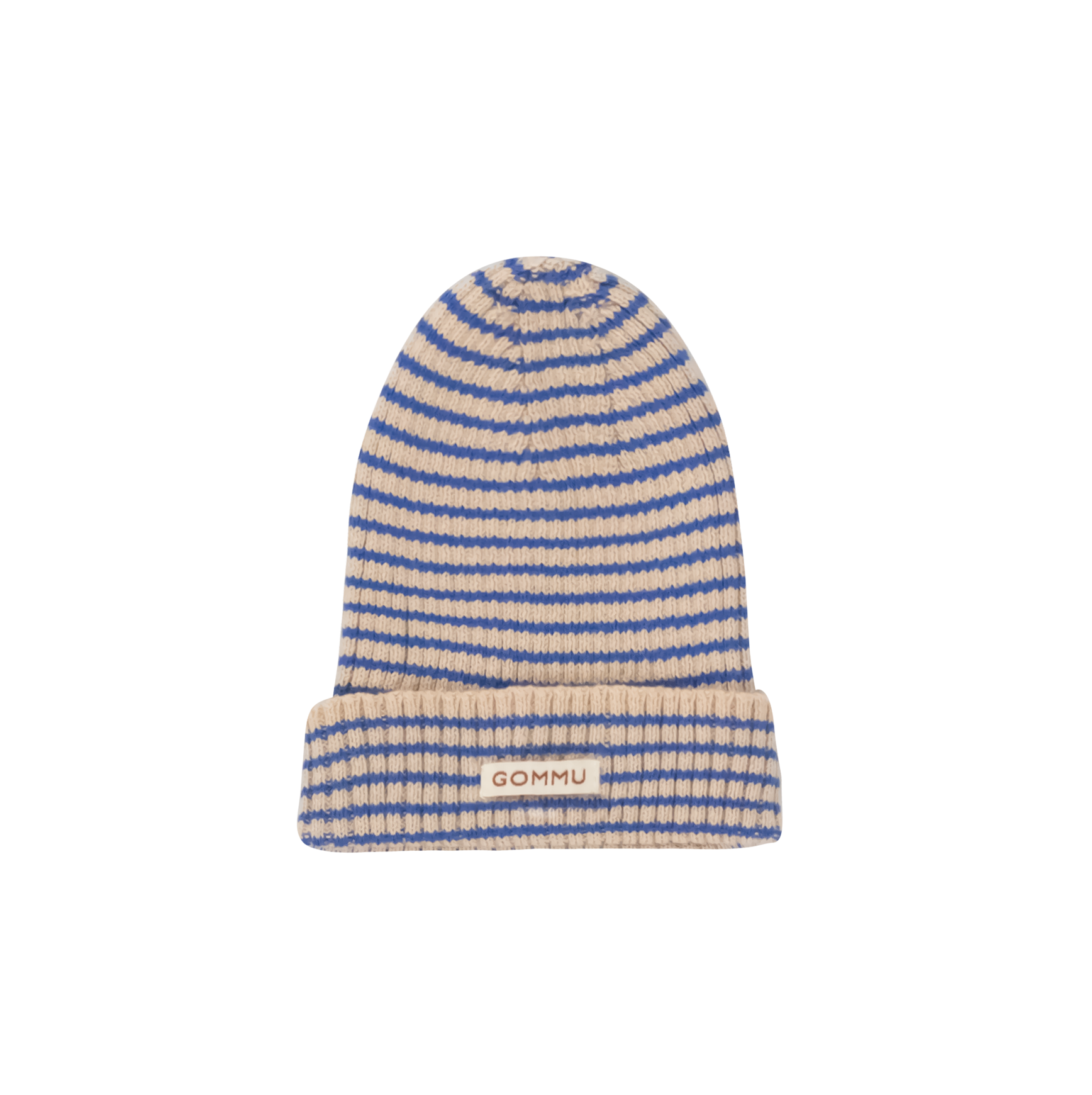 Gommu French Stripes Beanie in light cream / blue