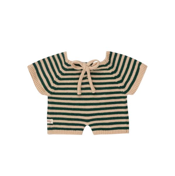 Gommu Big Stripes Short One-Piece in green