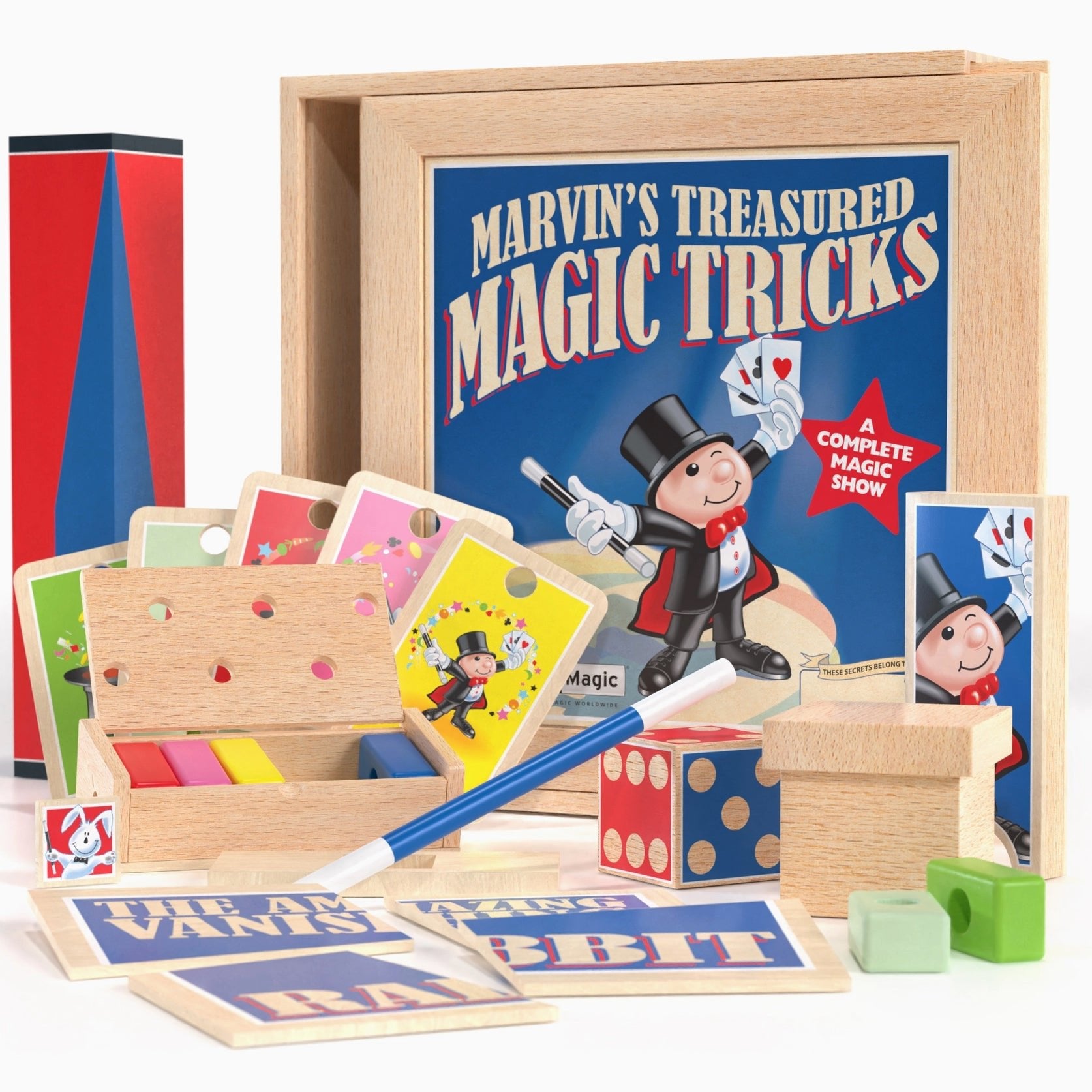 Marvin’s Treasured Magic Tricks Set in wooden gift box