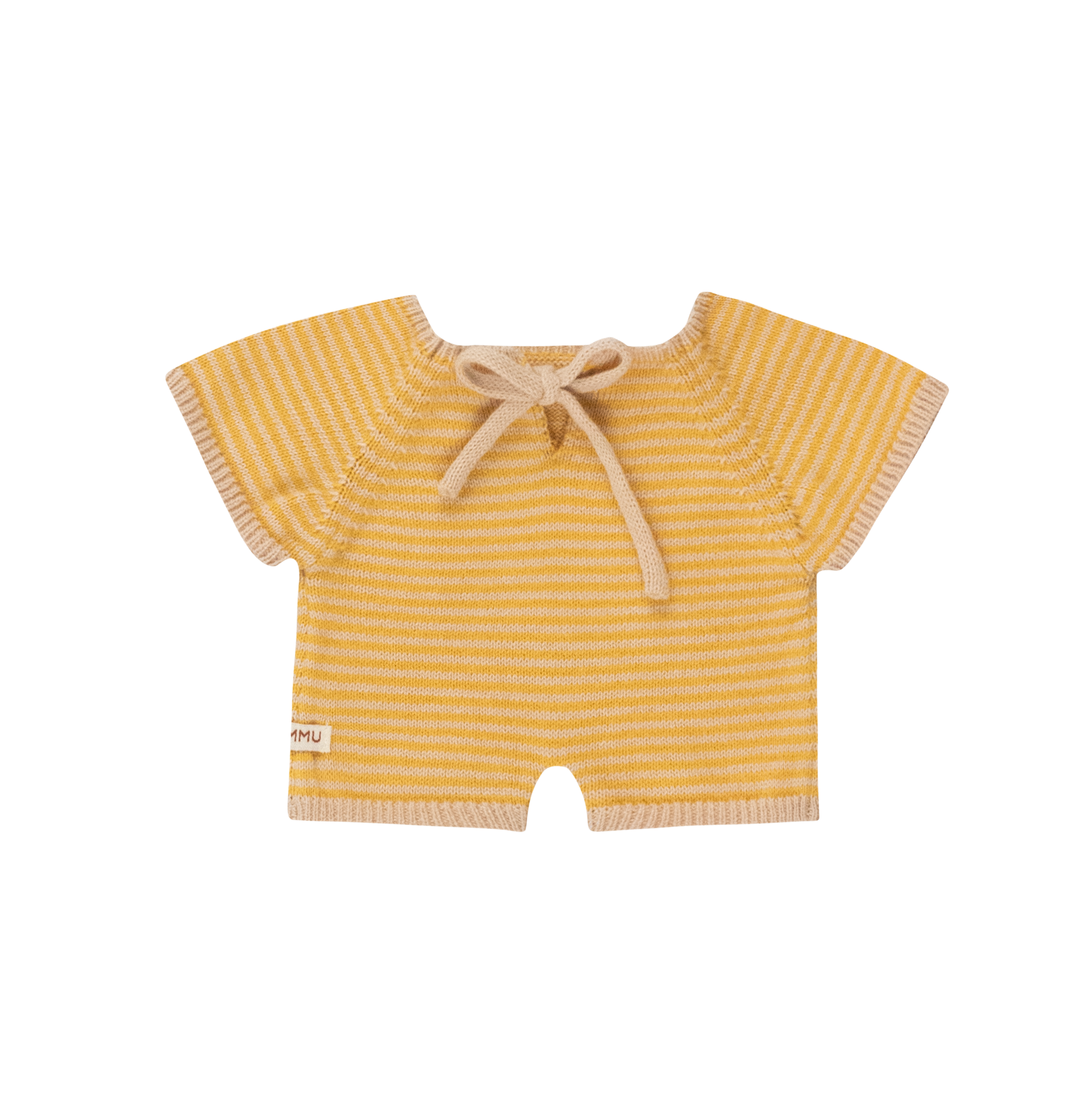 Gommu Thin Stripes Mustard Short One-Piece