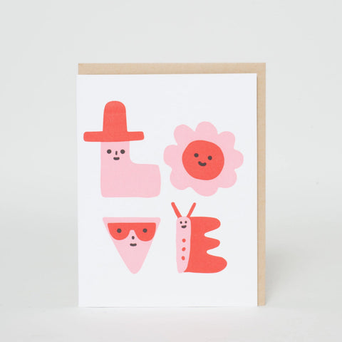 Love Characters Letterpress Greeting Card By Suzy Ultman