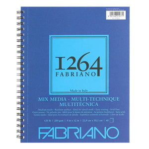 Fabriano 1264 Mix Ed Media Pad, 120 lb, 9”X 12”