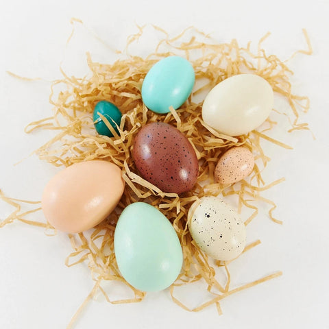 Painted Wooden Bird Eggs from Sarah’s Silks