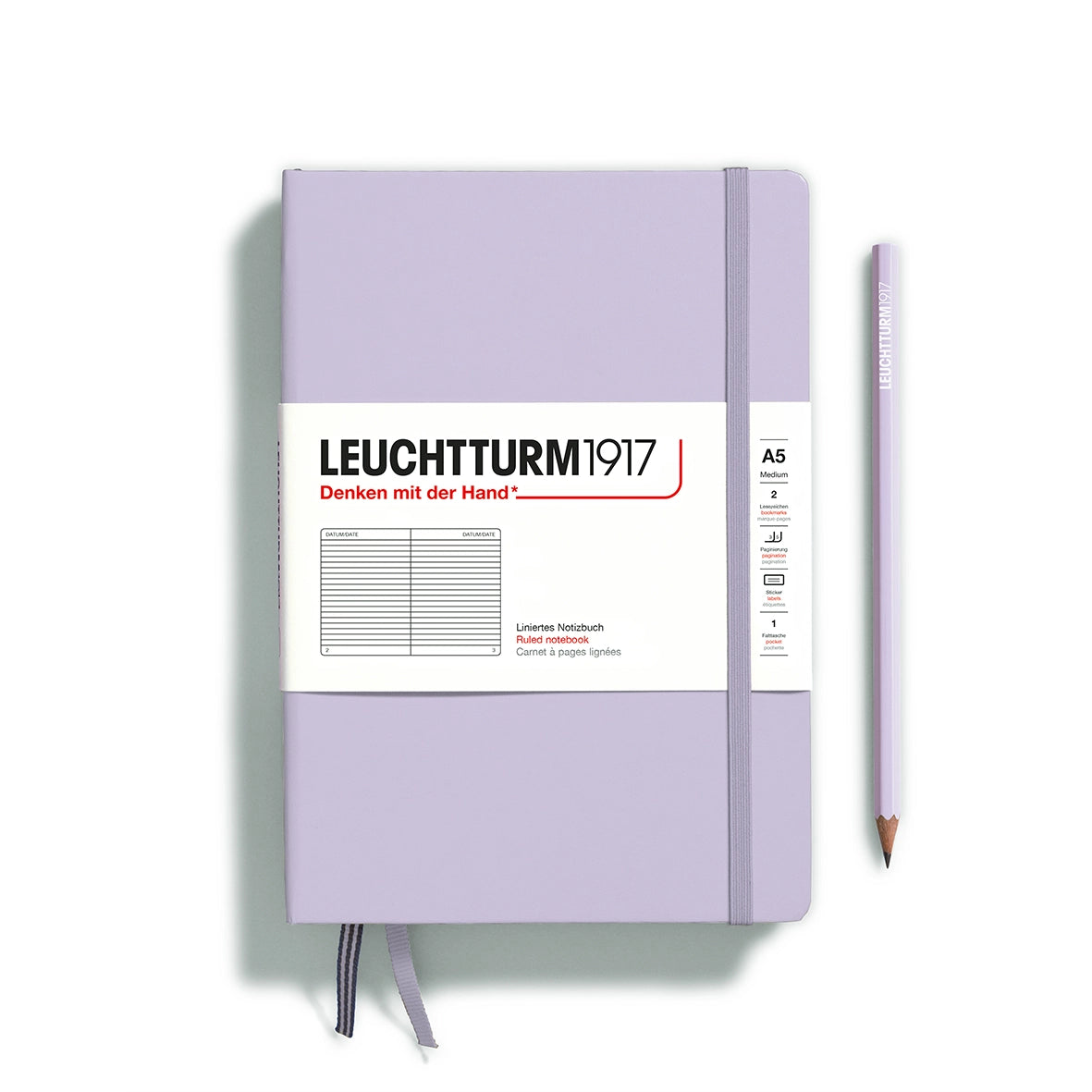 Leuchtturm 1917 Hard Covered Ruled A5 Notebooks - (in 4 color options)