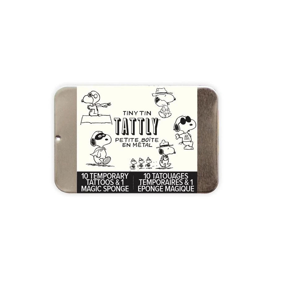 Many Faces of Snoopy Tiny Tattoo Tin