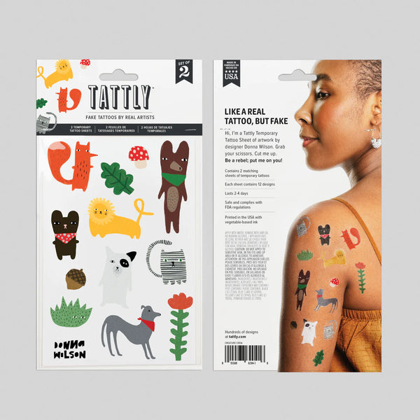Donna Wilson Creature Crew Tattoo Sheet
