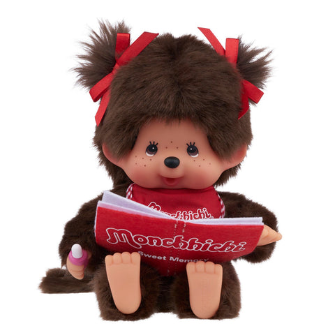 Monchhichi Sitting and Reading Girl