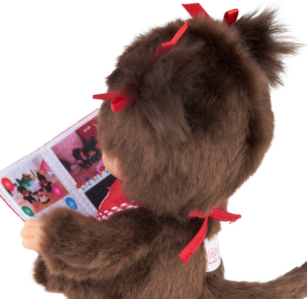 Monchhichi Sitting and Reading Girl