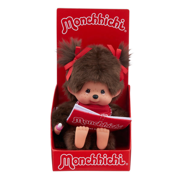 Monchhichi Sitting and Reading Girl