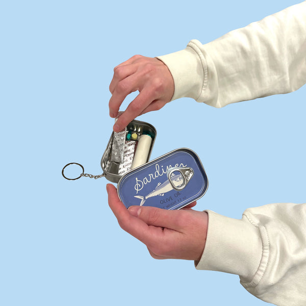 Sardine Tin Keychain / Bag Charm