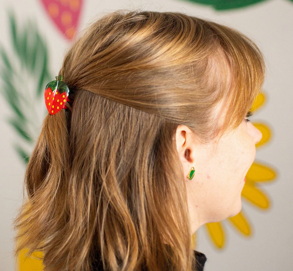 Mini Strawberry Hair Claw by Jenny Lemons