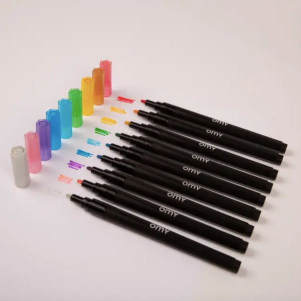 9 Glitter Markers by OMY