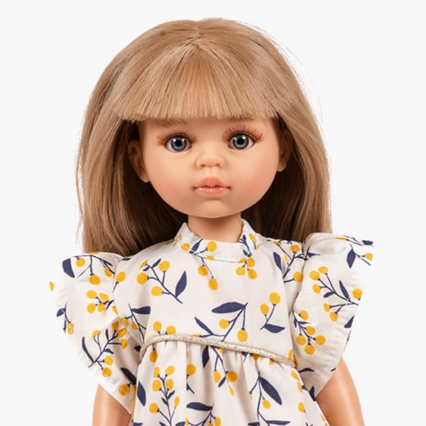 Carla AMIGAS Doll in Daisy Mimosa Print Dress by Minikane