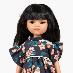 Liu AMIGAS Doll in Daisy MandarinsDress by Minikane