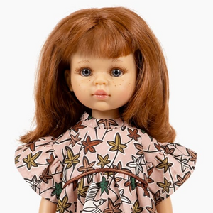 Christi AMIGAS Doll in Doves Print Dress by Minikane