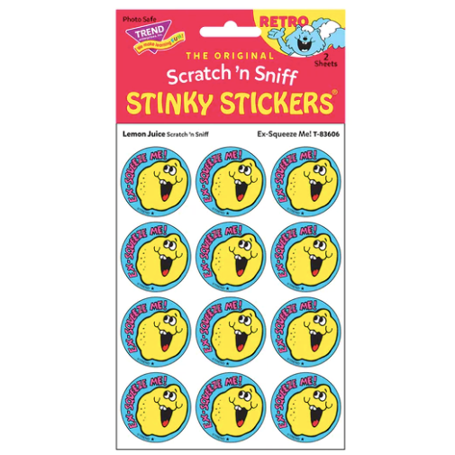 Retro Scratch 'n Sniff Stinky Stickers - Lemon Juice