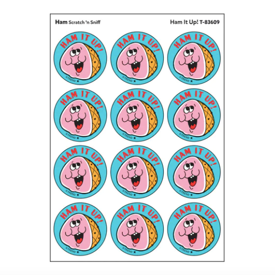 Retro Scratch 'n Sniff Stinky Stickers - Ham