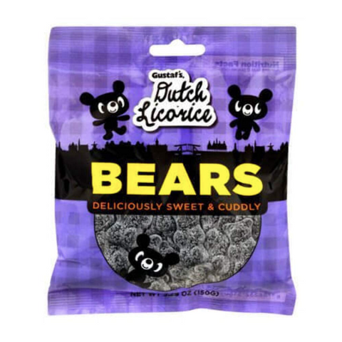 Sugared Black Licorice Bears