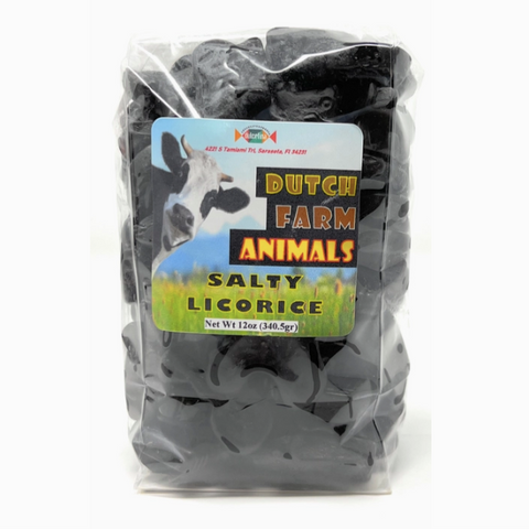 Dutch Farm Animals Black Salty Licorice