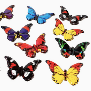 Tin Litho Butterfly Pins from Japan