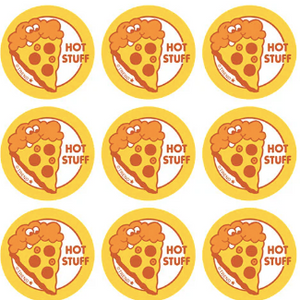 Retro Scratch 'n Sniff Stinky Stickers - Hot Stuff Pizza