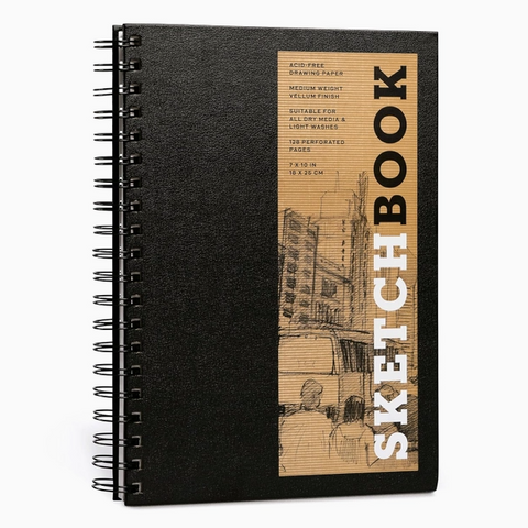 Medium Sketchbook 7 X 10" - Spiral Hardcover