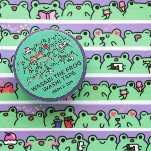 Wasabi the Frog Moods Washi Tape