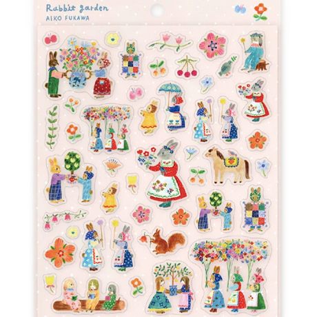 Japanese Sticker Sheets - Rabbit Garden