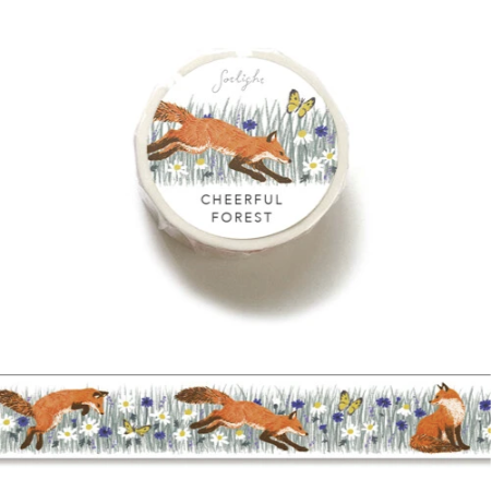 Cheerful Forest Washi Tape - fox