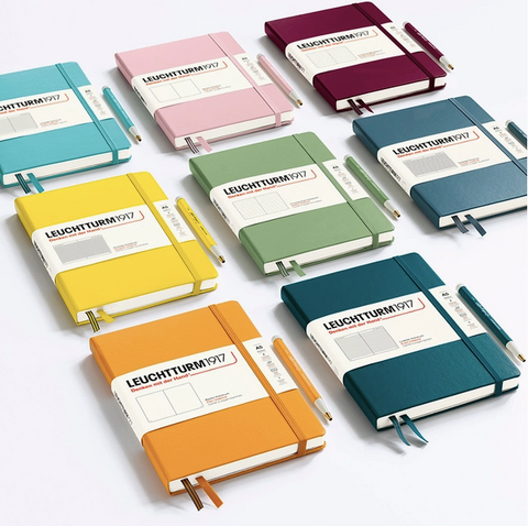 Leuchtturm 1917 Hard Covered Ruled A5 Notebooks - (in 4 color options)