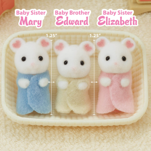 Calico Critters Marshmallow Mouse Triplets