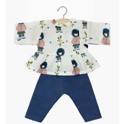 Ophelia Jersey Set in doll print for Minikane Babies Collection