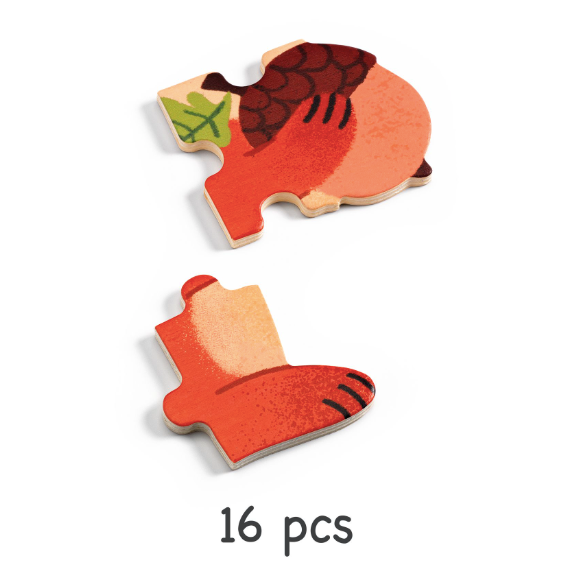 Wooden Squirrel Nut Puzzle by Djeco