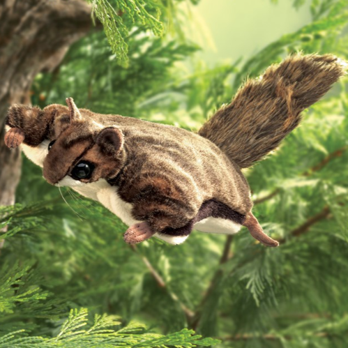 Flaying Squirrel Finger Puppet