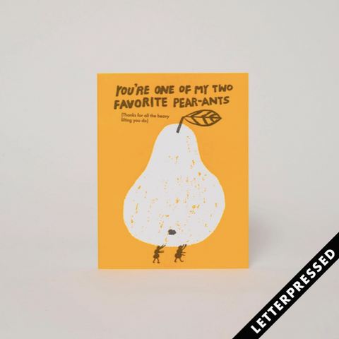 Favorite Parents Letterpress Greeting Card