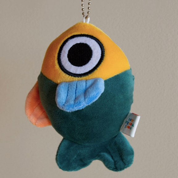 Mochi Fish Fry Plush Keychain by Curlworks