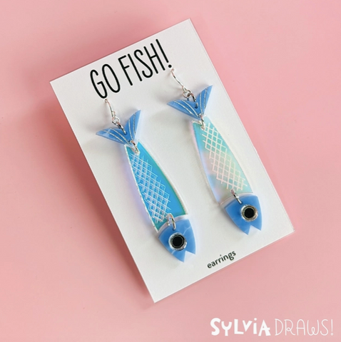 Fish Iridescent Earrings