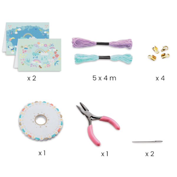 You & Me Bead Jewelry Kit - Rainbow Kumihimo by Djeco