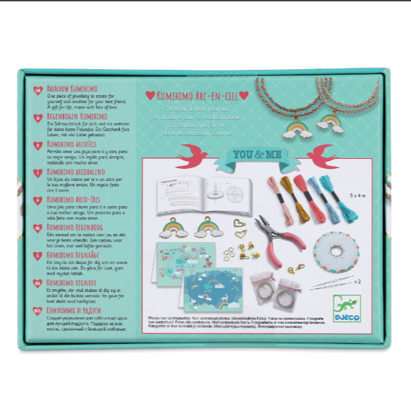 You & Me Bead Jewelry Kit - Rainbow Kumihimo by Djeco