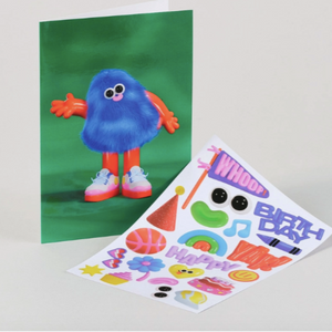 Fuzzy Kids Sticker Card