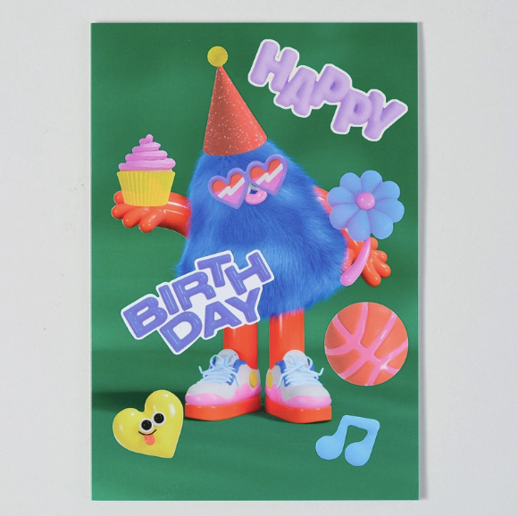 Fuzzy Kids Sticker Card