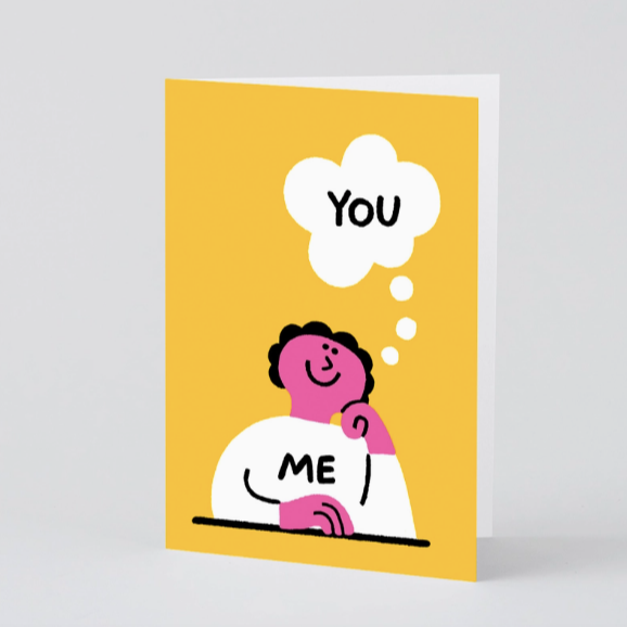 Me Thinking About You Greeting Card