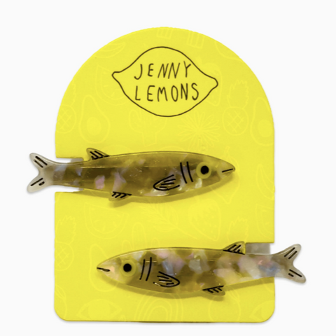 Sardine Alligator Hair Clip Set by Jenny Lemons