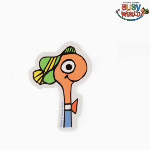 3P4 X Richard Scarry® - Lowly Worm Bust Sticker