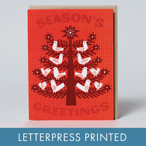 Holiday Doves Holiday Letterpress Card By Hello!Lucky