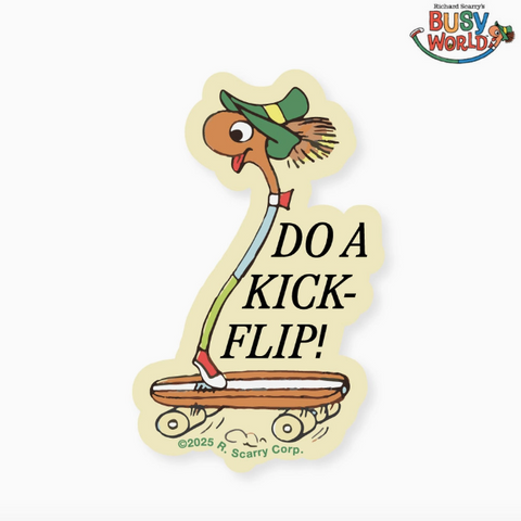 3P4 X Richard Scarry® - Lowly Kickflip Sticker