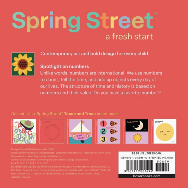 Spring Street Touch and Trace: Numbers By Boxer Books