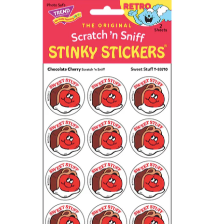 Retro Scratch 'n Sniff Stinky Stickers - Chocolate Cherry